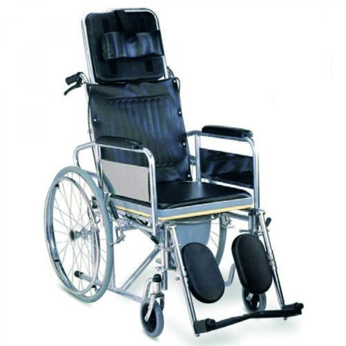 RECLINING COMMODE WHEELCHAIR