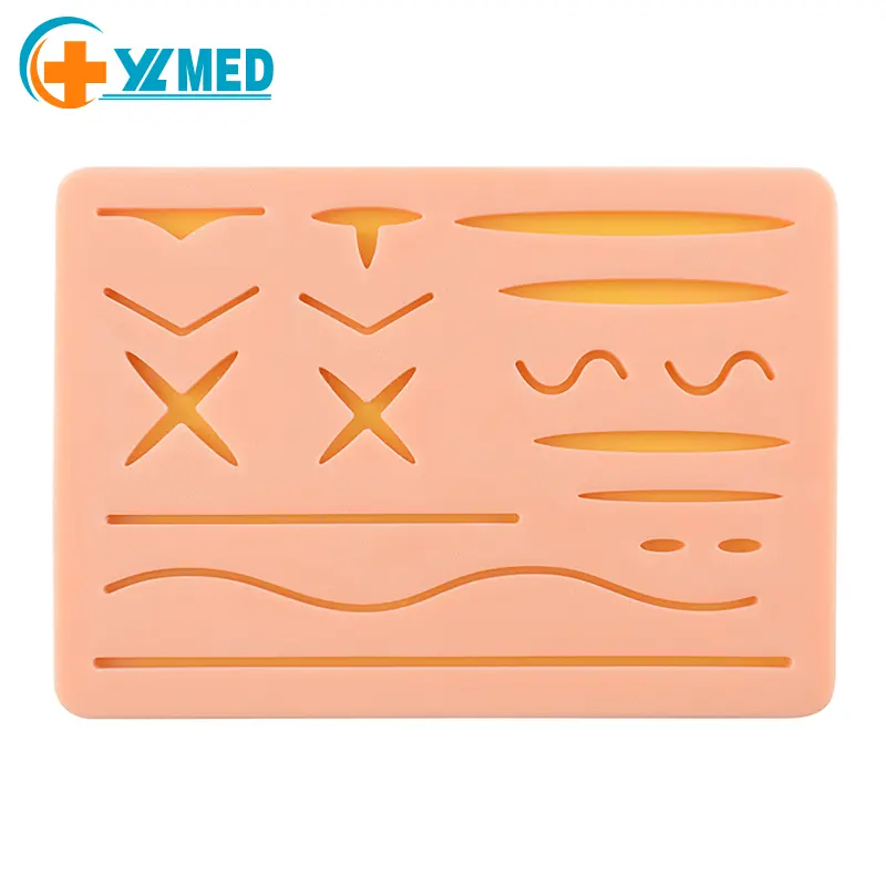 Silicone pads for suturing